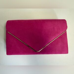 Pink Clutch with Gold Accent